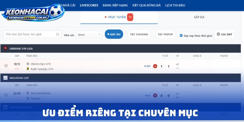 Ưu điểm riêng tại chuyên mục